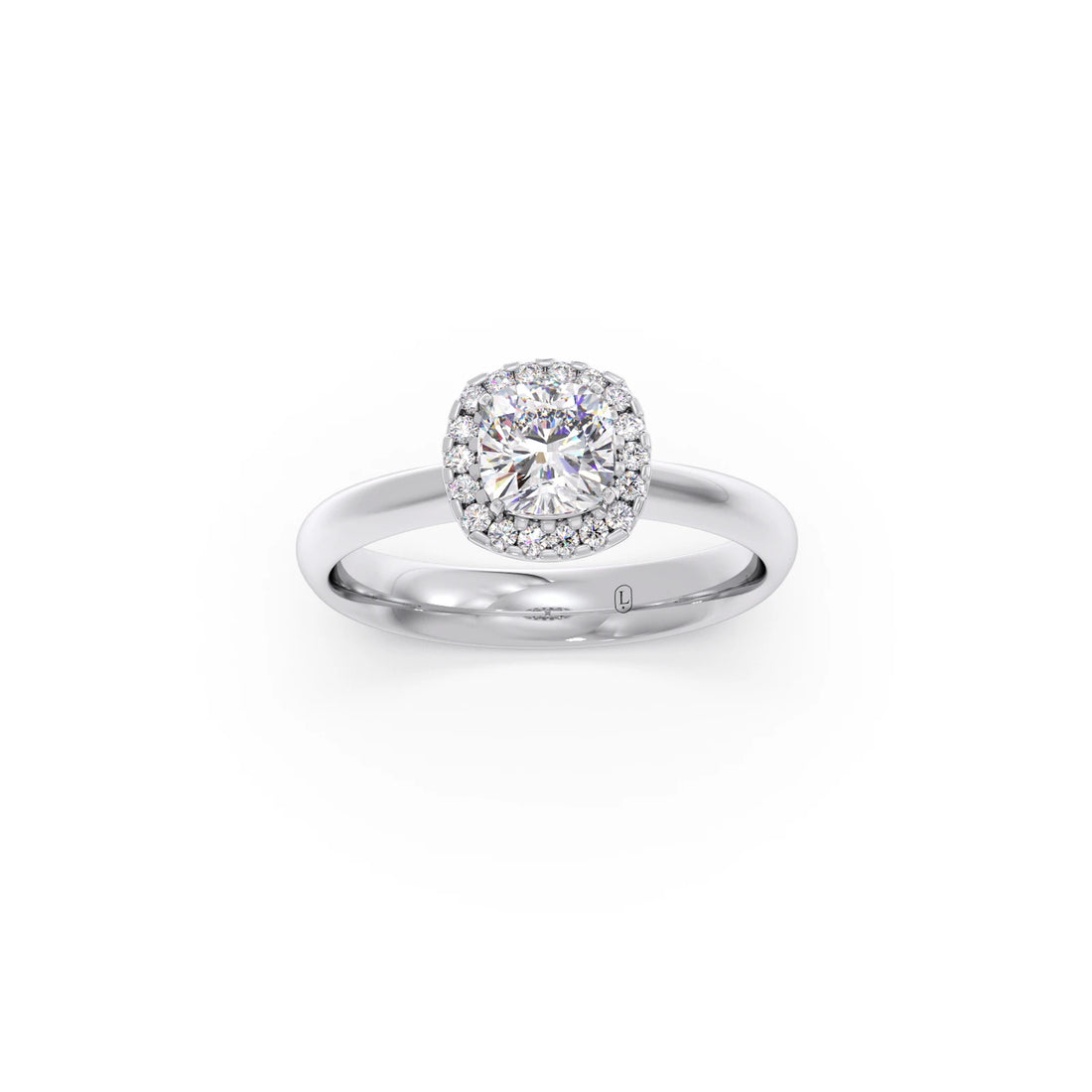 Cushion Halo Solitaire Engagement Ring – 8.20 MM