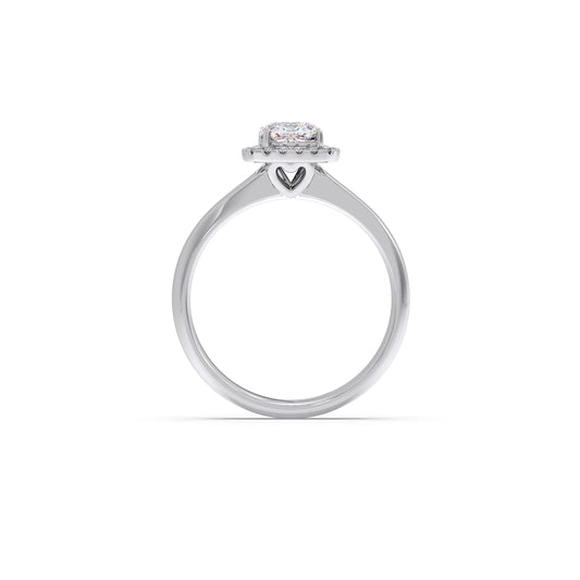 Cushion Halo Solitaire Engagement Ring – 8.20 MM