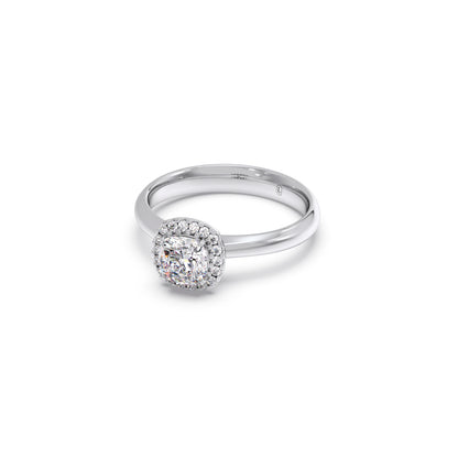 Cushion Halo Solitaire Engagement Ring – 8.20 MM