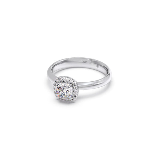 Cushion Halo Solitaire Engagement Ring – 8.20 MM