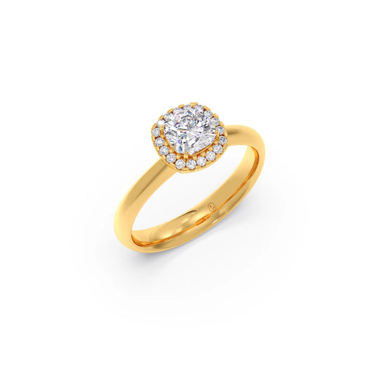 Cushion Halo Solitaire Engagement Ring – 8.20 MM