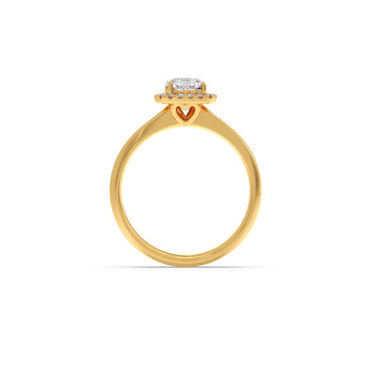 Cushion Halo Solitaire Engagement Ring – 8.20 MM