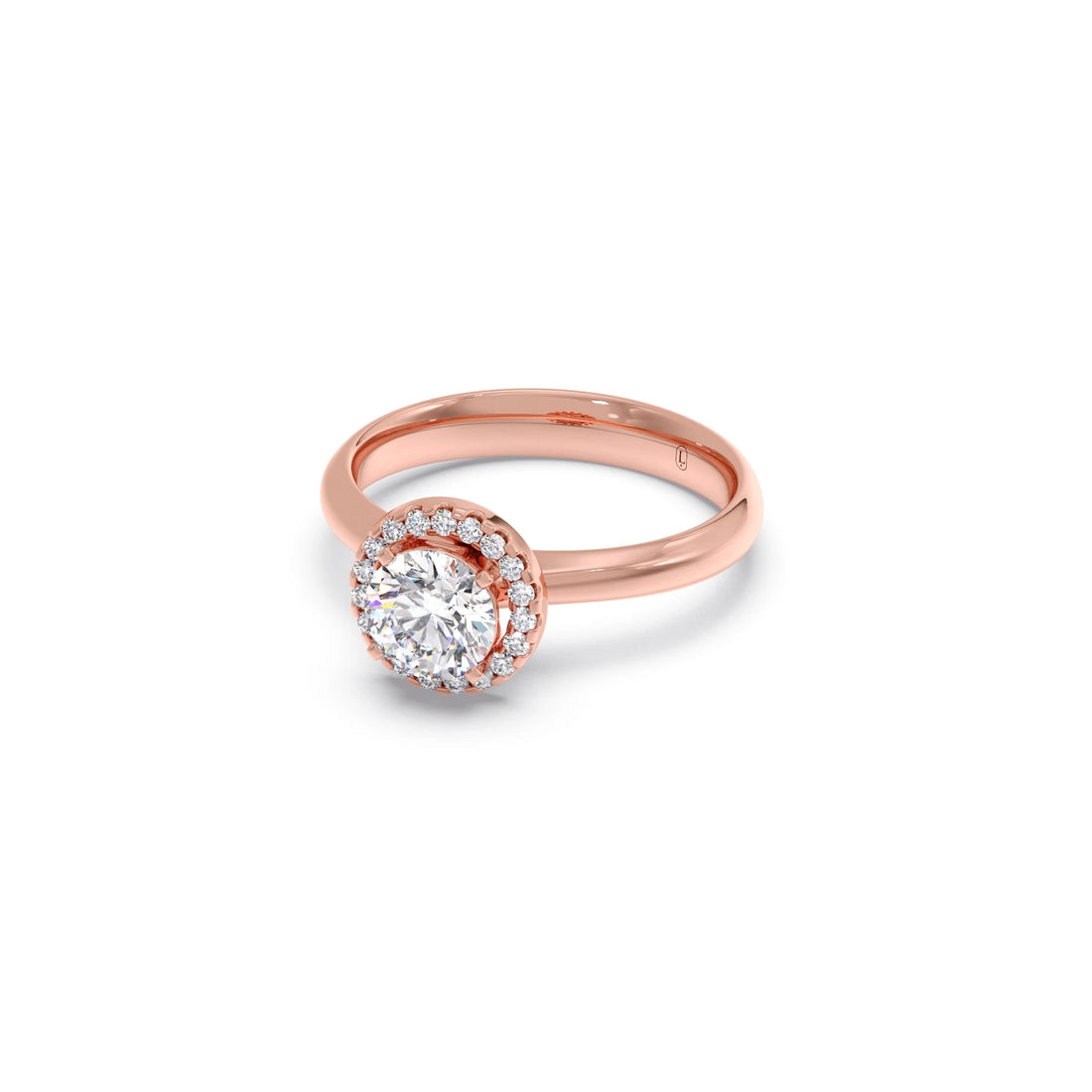 Round Halo Solitaire Engagement Ring – 8.10 MM