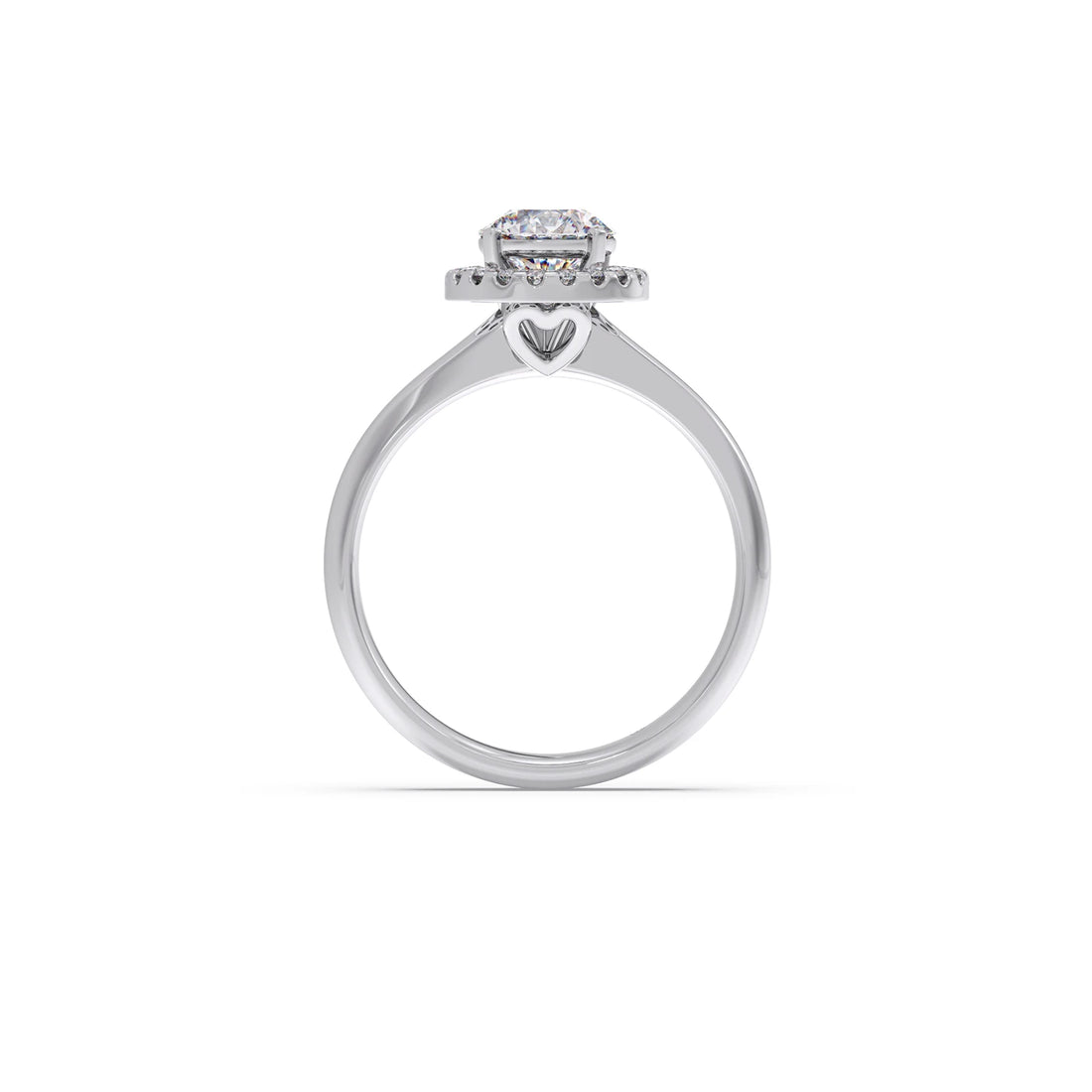 Round Halo Solitaire Engagement Ring – 8.10 MM