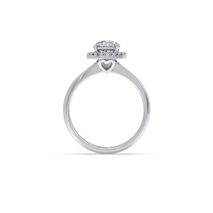 Round Halo Solitaire Engagement Ring – 8.10 MM