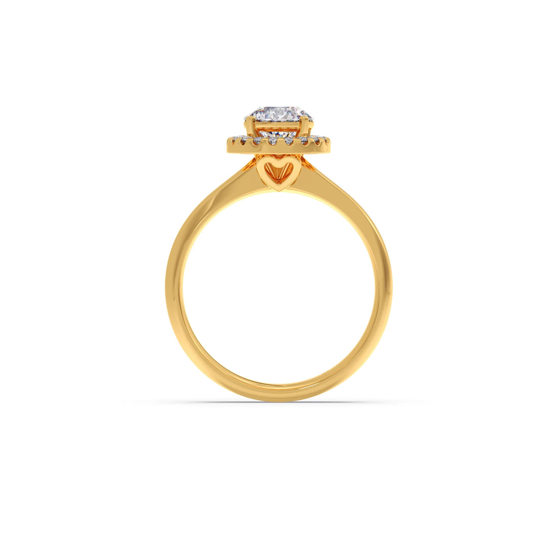 Round Halo Solitaire Engagement Ring – 8.10 MM