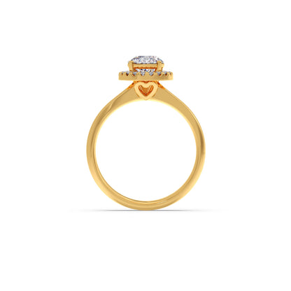 Round Halo Solitaire Engagement Ring – 8.10 MM