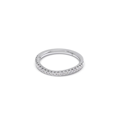Three-Stone Engagement Ring with Accent Diamonds