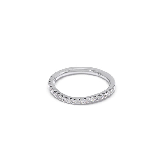 Three-Stone Engagement Ring with Accent Diamonds