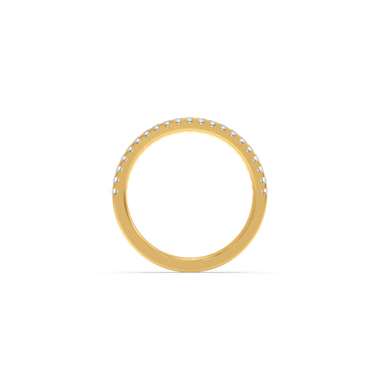 Three-Stone Engagement Ring with Accent Diamonds