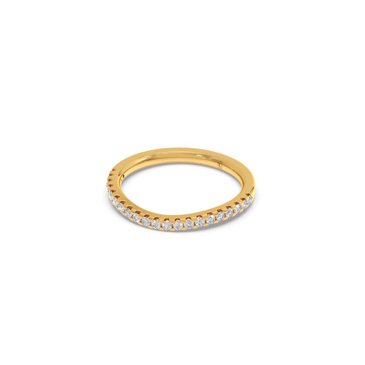Three-Stone Engagement Ring with Accent Diamonds