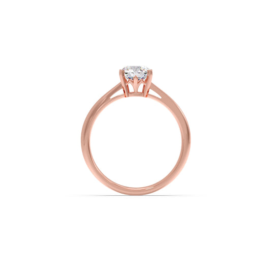 4 Prong Round Solitaire Engagement ring-6mm