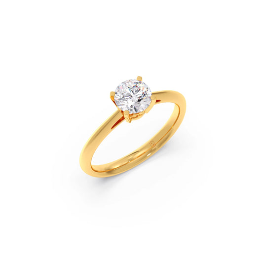 4 Prong Round Solitaire Engagement ring-6mm