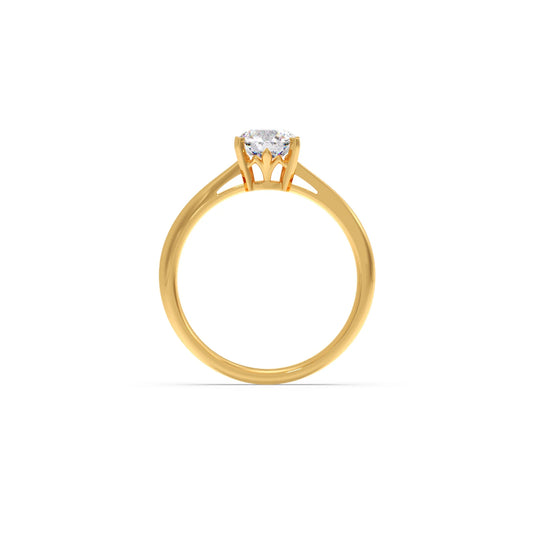 4 Prong Round Solitaire Engagement ring-6mm