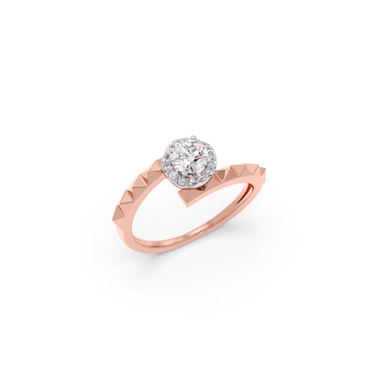 Round Solitaire Knife-Edge Engagement Ring – 7 MM