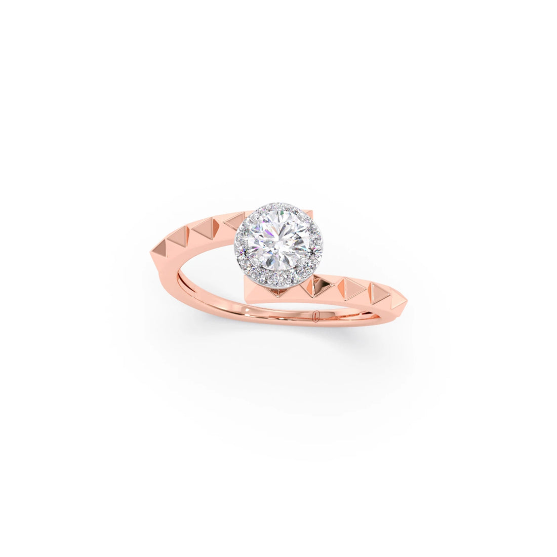 Round Solitaire Knife-Edge Engagement Ring – 7 MM