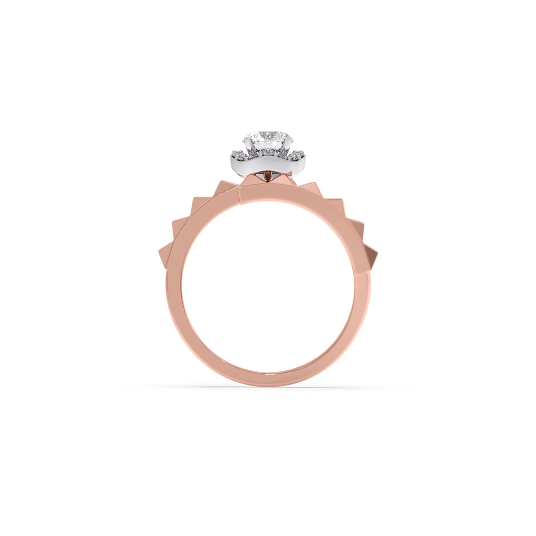 Round Solitaire Knife-Edge Engagement Ring – 7 MM