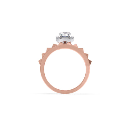 Round Solitaire Knife-Edge Engagement Ring – 7 MM