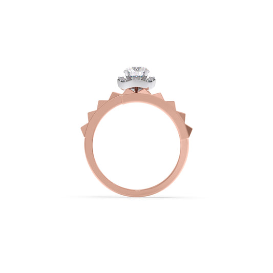 Round Solitaire Knife-Edge Engagement Ring – 7 MM