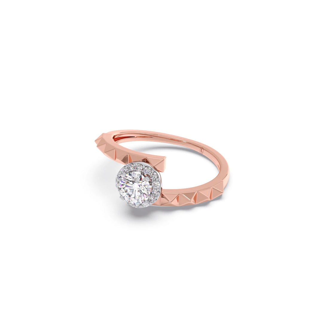 Round Solitaire Knife-Edge Engagement Ring – 7 MM