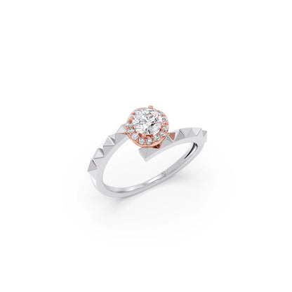 Round Solitaire Knife-Edge Engagement Ring – 7 MM