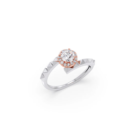 Round Solitaire Knife-Edge Engagement Ring – 7 MM