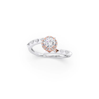 Round Solitaire Knife-Edge Engagement Ring – 7 MM