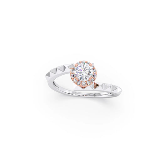 Round Solitaire Knife-Edge Engagement Ring – 7 MM
