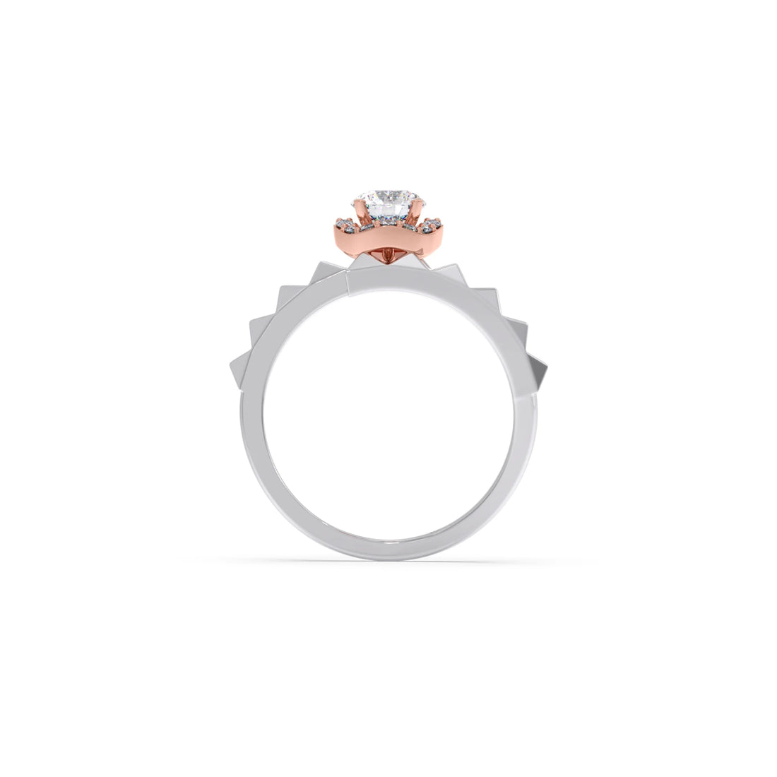 Round Solitaire Knife-Edge Engagement Ring – 7 MM