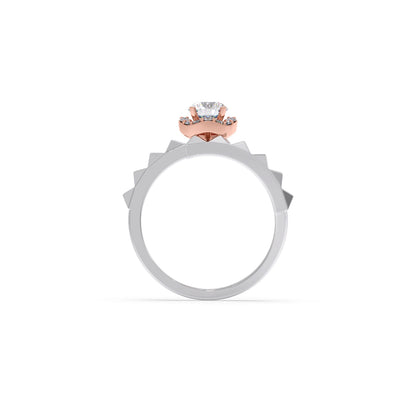 Round Solitaire Knife-Edge Engagement Ring – 7 MM