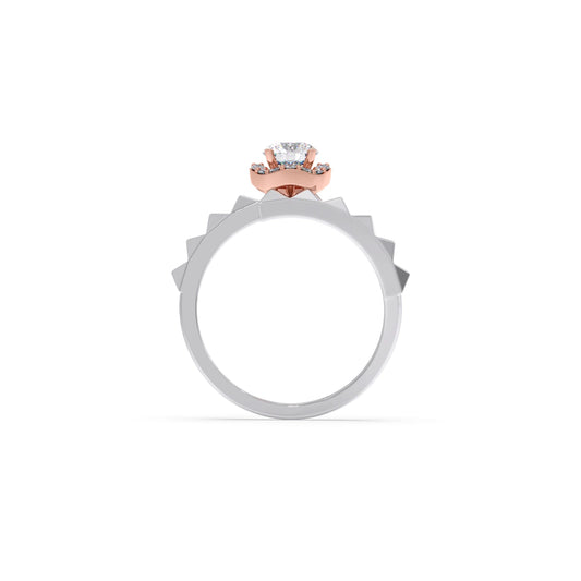 Round Solitaire Knife-Edge Engagement Ring – 7 MM