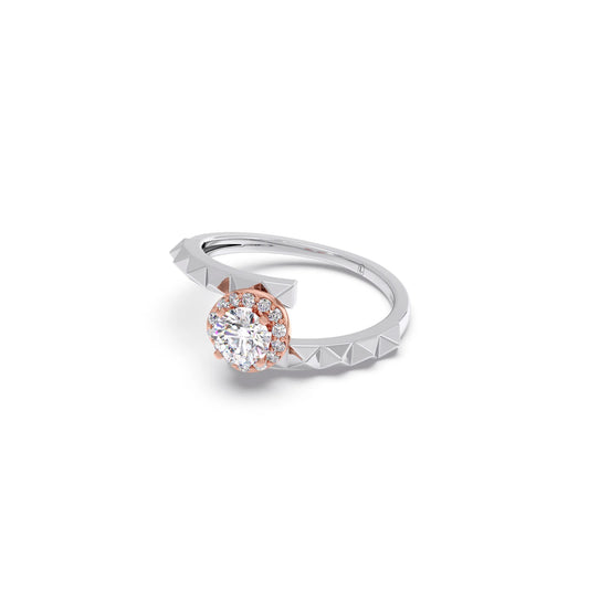 Round Solitaire Knife-Edge Engagement Ring – 7 MM
