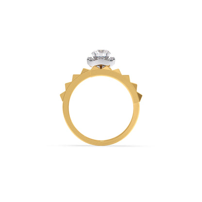 Round Solitaire Knife-Edge Engagement Ring – 7 MM