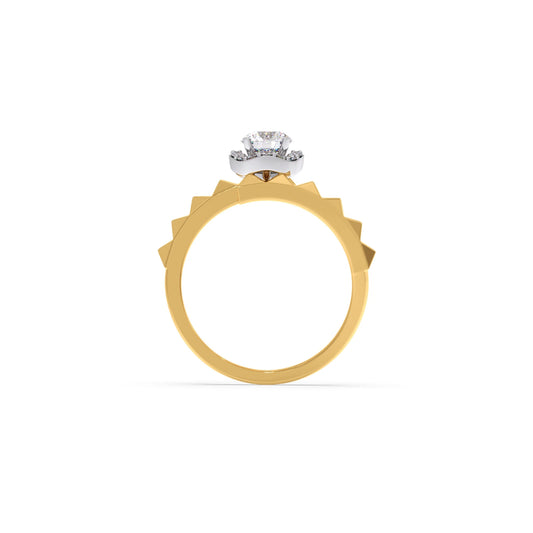Round Solitaire Knife-Edge Engagement Ring – 7 MM