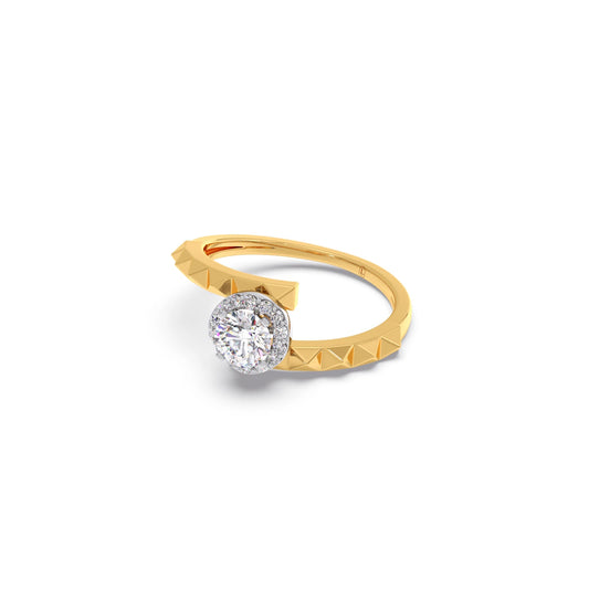 Round Solitaire Knife-Edge Engagement Ring – 7 MM