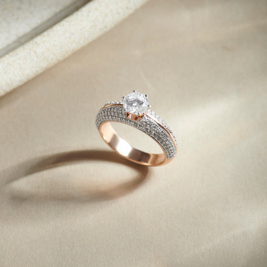 Round-Cut Diamond Engagement Ring