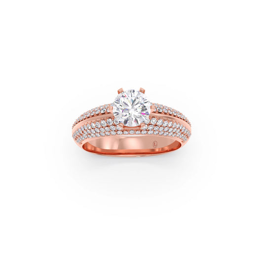 Round-Cut Diamond Engagement Ring