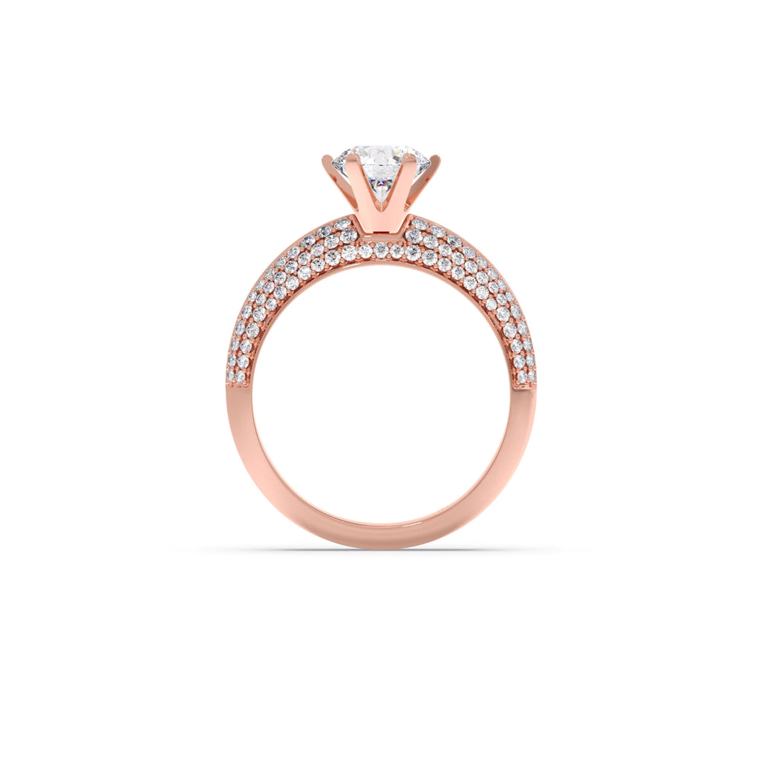 Round-Cut Diamond Engagement Ring