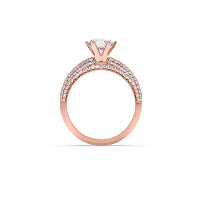 Round-Cut Diamond Engagement Ring