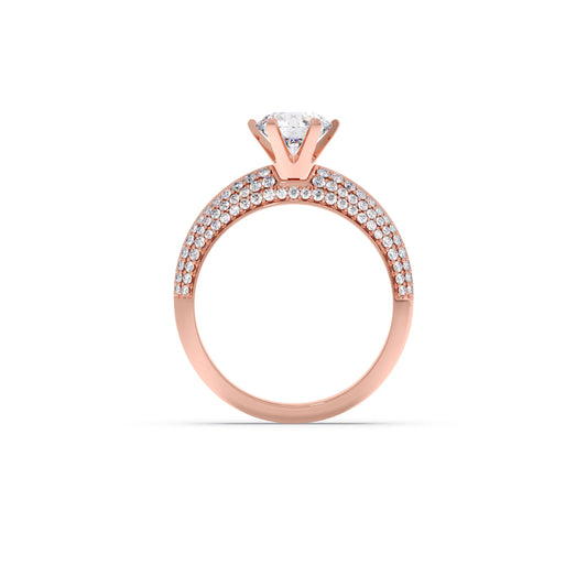 Round-Cut Diamond Engagement Ring