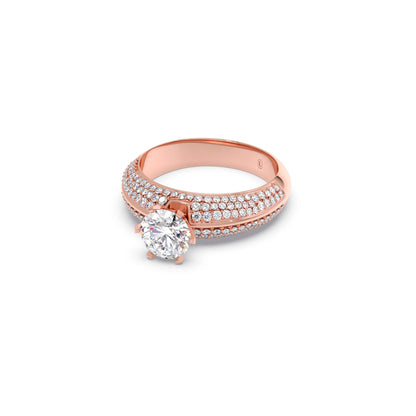 Round-Cut Diamond Engagement Ring