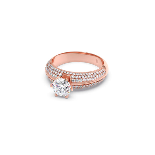 Round-Cut Diamond Engagement Ring