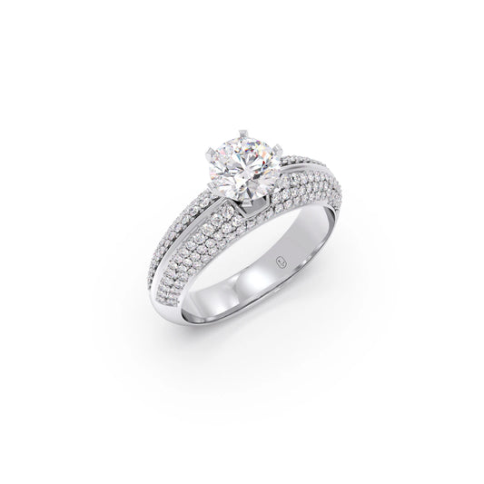 Round-Cut Diamond Engagement Ring