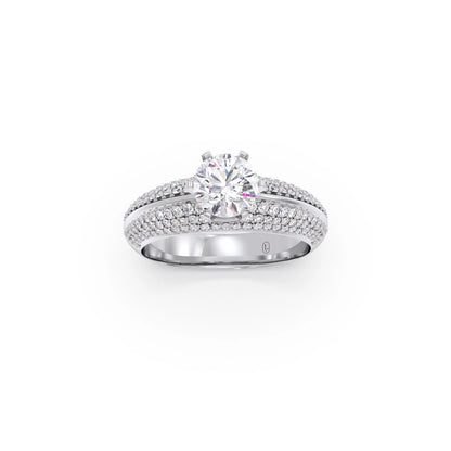 Round-Cut Diamond Engagement Ring