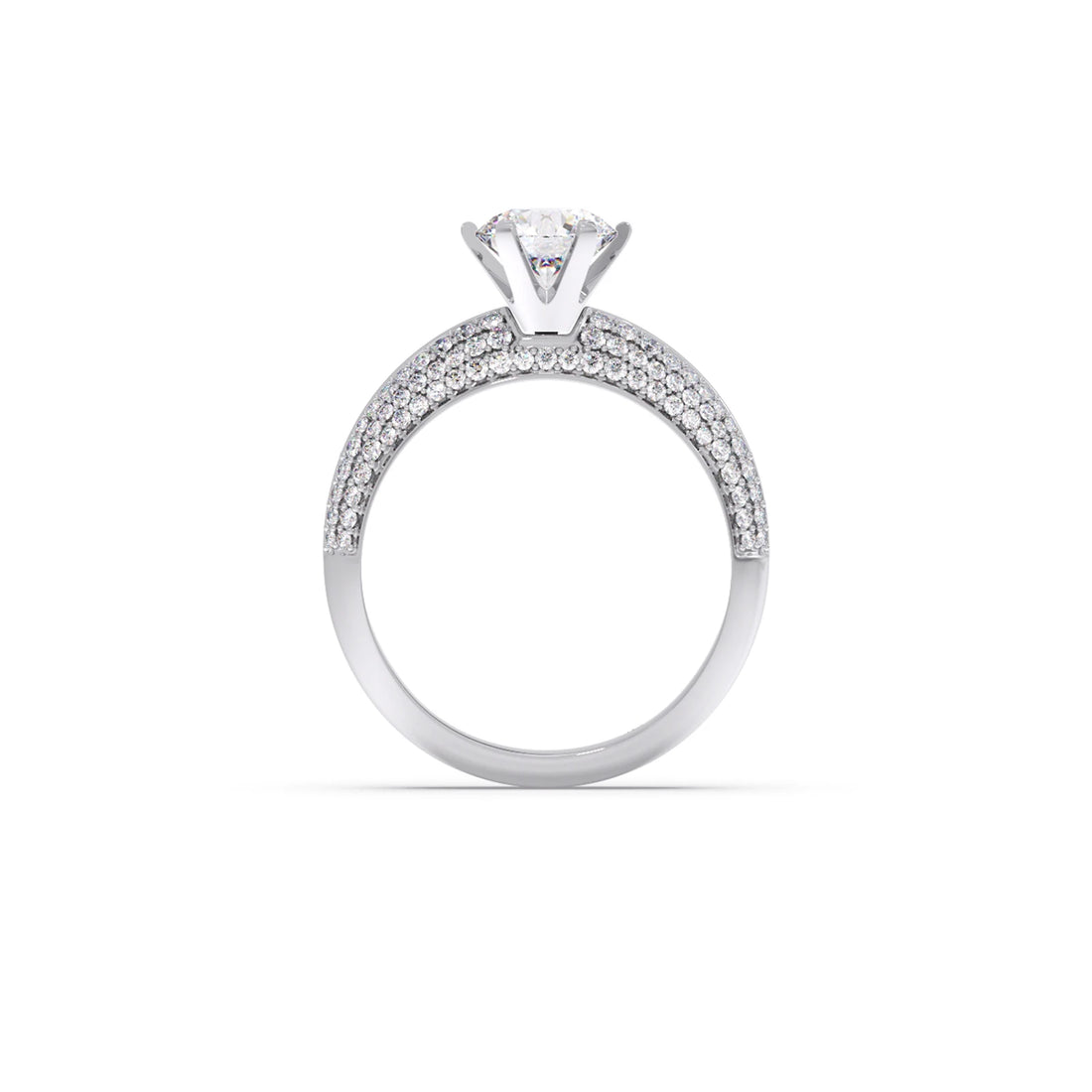 Round-Cut Diamond Engagement Ring