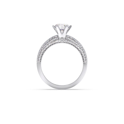Round-Cut Diamond Engagement Ring