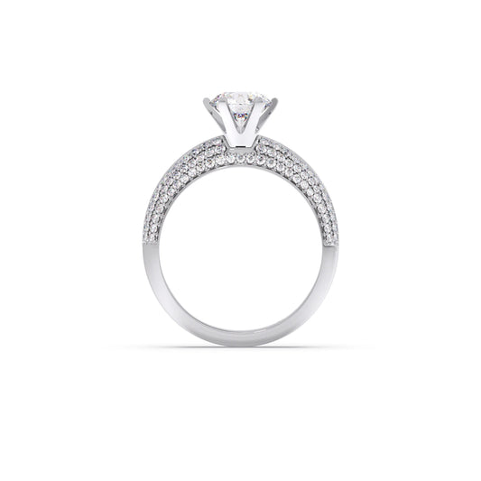 Round-Cut Diamond Engagement Ring