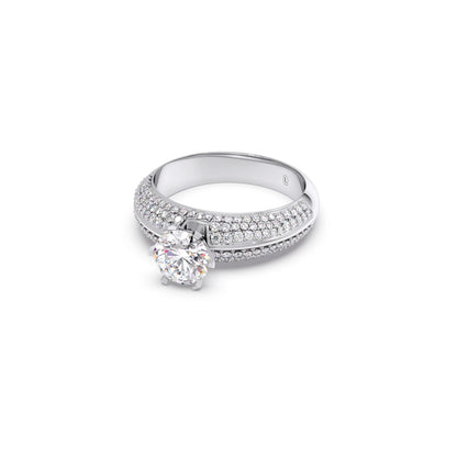 Round-Cut Diamond Engagement Ring