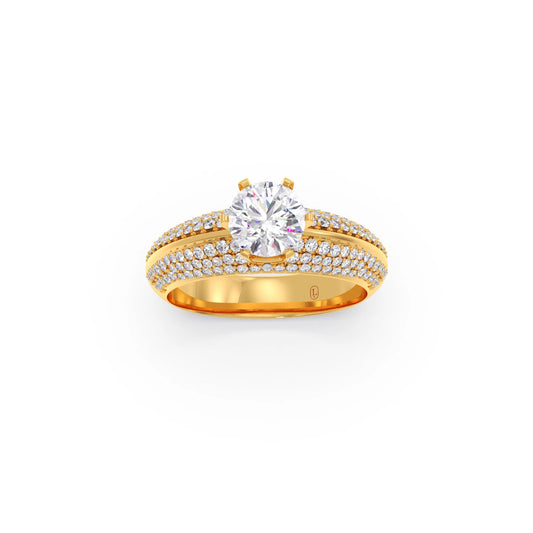 Round-Cut Diamond Engagement Ring
