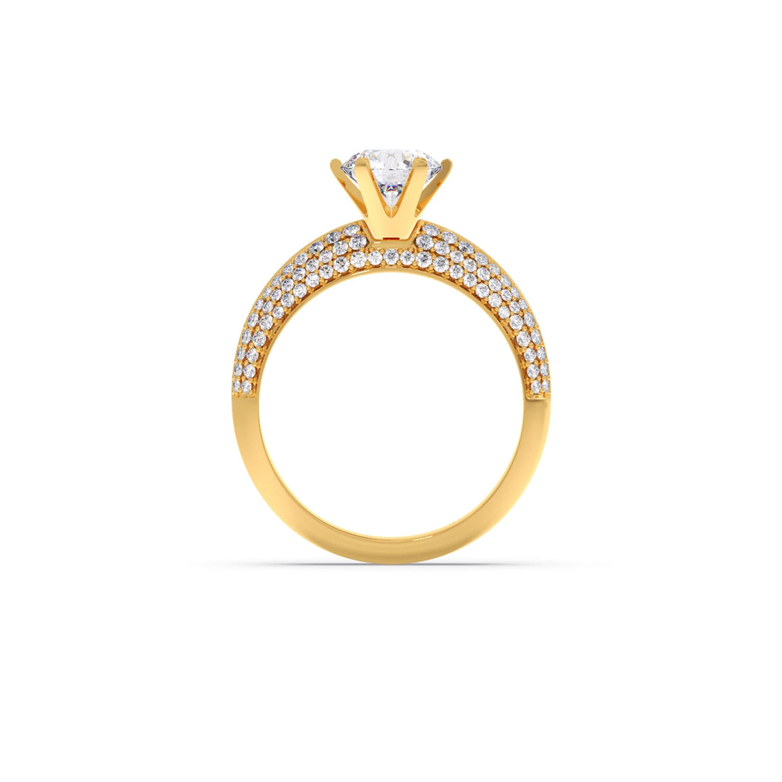 Round-Cut Diamond Engagement Ring
